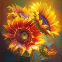 Load image into Gallery viewer, Sunflower 30*30CM(Canvas) Full Round Drill Diamond Painting
