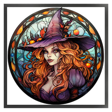 Load image into Gallery viewer, Stained Glass Witches (40*40CM ) 11CT 3 Stamped Cross Stitch
