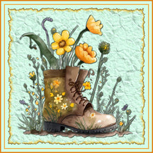 Load image into Gallery viewer, Flower Boots 30*30CM(Canvas) Full Round Drill Diamond Painting
