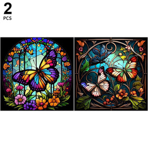 Butterfly 30*30CM(Canvas) Full Round Drill Diamond Painting