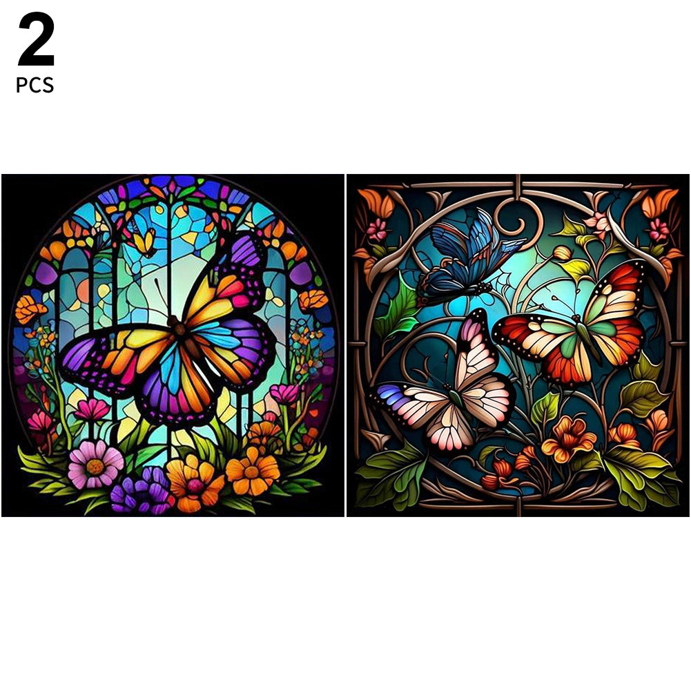 Butterfly 30*30CM(Canvas) Full Round Drill Diamond Painting