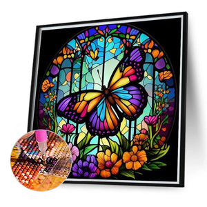 Butterfly 30*30CM(Canvas) Full Round Drill Diamond Painting