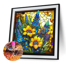 Load image into Gallery viewer, Stained Glass Sunflower 45*45CM(Canvas) Full Round Drill Diamond Painting
