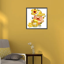 Load image into Gallery viewer, Sunflower Gnome 30*30CM(Canvas) Full Round Drill Diamond Painting
