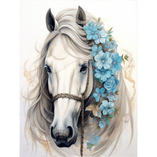 Load image into Gallery viewer, White Horse 30*40CM(Canvas) Full Round Drill Diamond Painting
