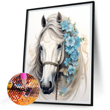 Load image into Gallery viewer, White Horse 30*40CM(Canvas) Full Round Drill Diamond Painting
