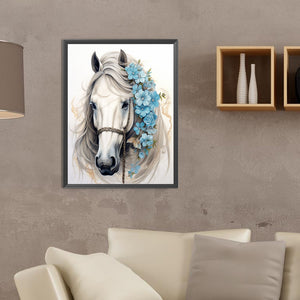 White Horse 30*40CM(Canvas) Full Round Drill Diamond Painting