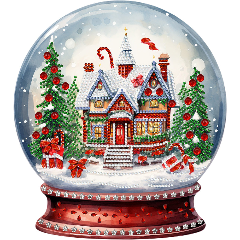 Christmas Crystal Ball 30*30CM(Canvas) Partial Special Shaped Drill Diamond Painting