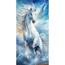 Load image into Gallery viewer, Running White Snow Horse 40*80CM(Picture) Full Square Drill Diamond Painting
