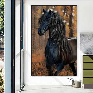 Woods Dark Horse 45*70CM(Picture) Full Square Drill Diamond Painting