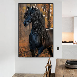 Woods Dark Horse 45*70CM(Picture) Full Square Drill Diamond Painting