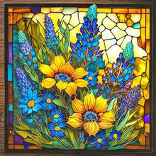Load image into Gallery viewer, Flower Glass Painting 35*35CM(Canvas) Full Square Drill Diamond Painting
