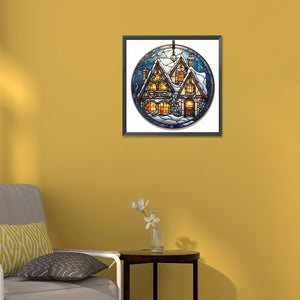 Snow House 30*30CM(Canvas) Full Round Drill Diamond Painting