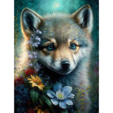 Load image into Gallery viewer, Flower And Little Fox 30*40CM(Canvas) Full Round Drill Diamond Painting
