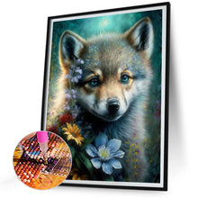 Load image into Gallery viewer, Flower And Little Fox 30*40CM(Canvas) Full Round Drill Diamond Painting
