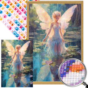 Butterfly Fairy Girl 40*60CM(Picture) Full Round Drill Diamond Painting