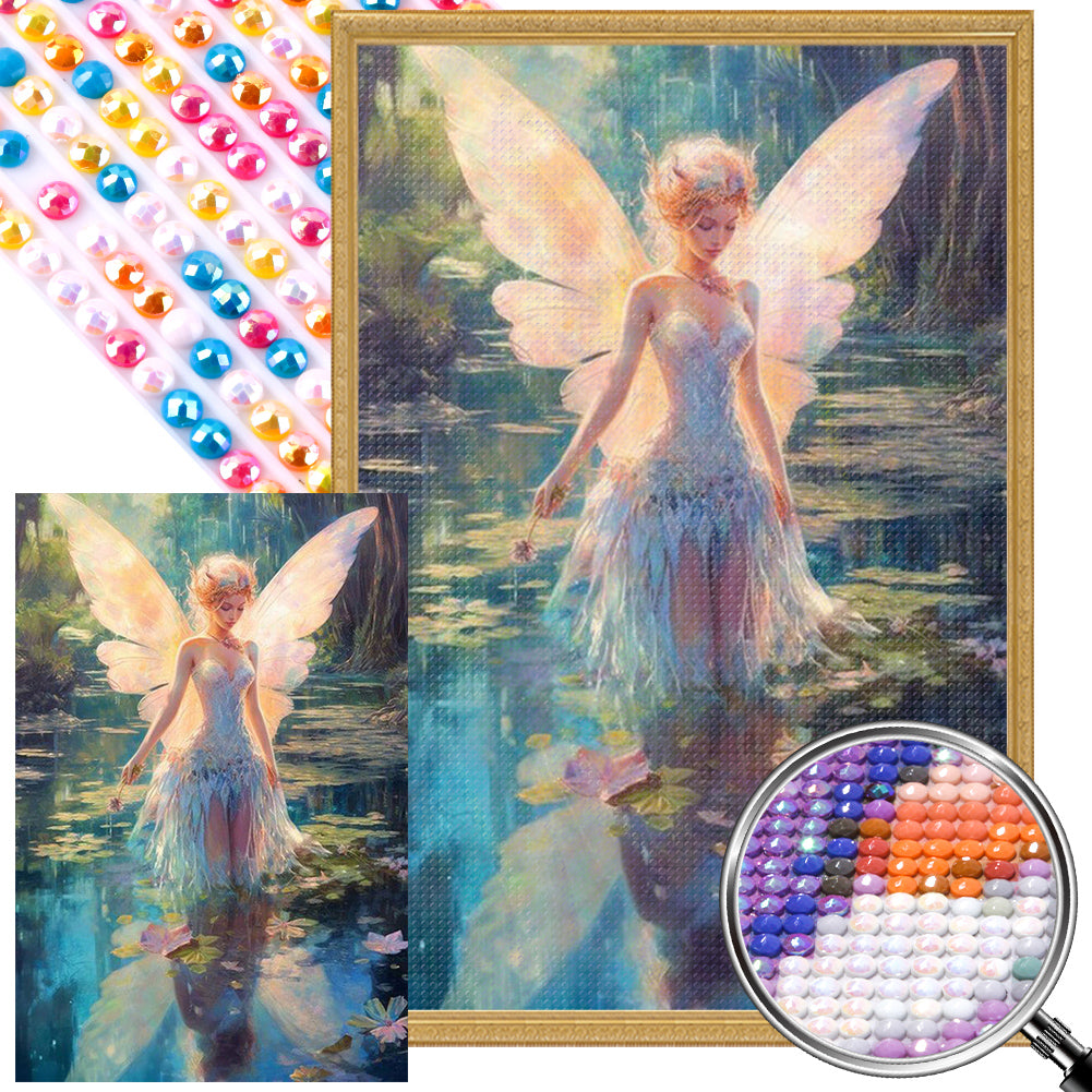 Butterfly Fairy Girl 40*60CM(Picture) Full Round Drill Diamond Painting