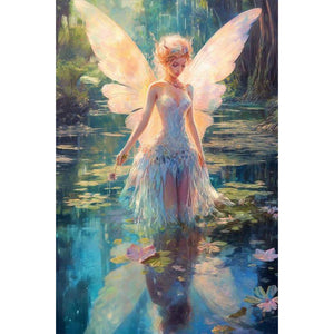 Butterfly Fairy Girl 40*60CM(Picture) Full Round Drill Diamond Painting