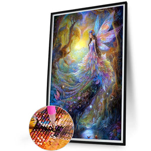 Butterfly Fairy Girl 40*60CM(Picture) Full Round Drill Diamond Painting