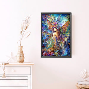Butterfly Fairy Girl 40*60CM(Picture) Full Round Drill Diamond Painting