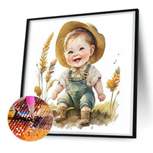 Load image into Gallery viewer, Farm Cowboy Kids 30*30CM(Canvas) Full Round Drill Diamond Painting
