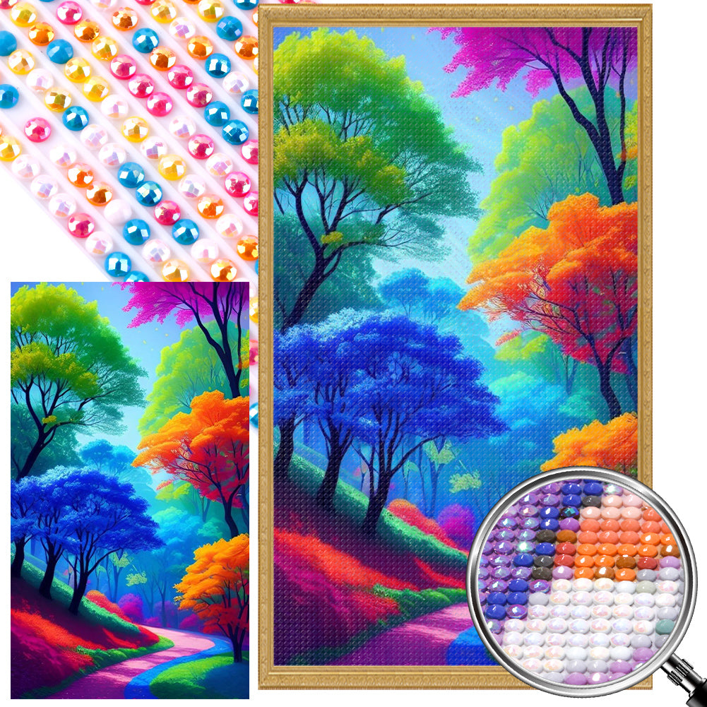 Color Tree 40*70CM(Picture) Full Round Drill Diamond Painting