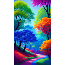 Load image into Gallery viewer, Color Tree 40*70CM(Picture) Full Round Drill Diamond Painting

