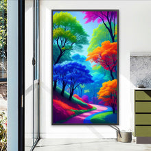 Load image into Gallery viewer, Color Tree 40*70CM(Picture) Full Round Drill Diamond Painting
