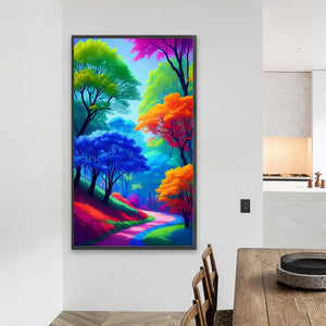 Color Tree 40*70CM(Picture) Full Round Drill Diamond Painting