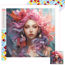 Load image into Gallery viewer, Pink Beauty 40*40CM(Picture) Full Square Drill Diamond Painting
