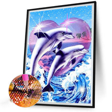 Load image into Gallery viewer, Love Dolphins 40*50CM(Canvas) Full Round Drill Diamond Painting
