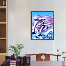 Load image into Gallery viewer, Love Dolphins 40*50CM(Canvas) Full Round Drill Diamond Painting
