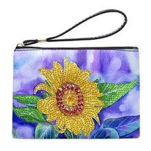 Load image into Gallery viewer, Partial Shaped Drill DIY Diamond Painting Bag with Zipper (Sunflower)
