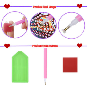 Partial Shaped Drill DIY Diamond Painting Bag with Zipper (Colourful Dandelion)