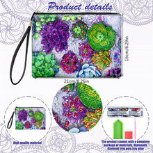 Load image into Gallery viewer, Partial Shaped Drill DIY Diamond Painting Bag with Zipper (Succulent Plant)
