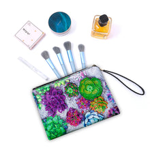 Load image into Gallery viewer, Partial Shaped Drill DIY Diamond Painting Bag with Zipper (Succulent Plant)
