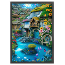 Load image into Gallery viewer, Scenic Cottage (40*60CM ) 11CT 3 Stamped Cross Stitch

