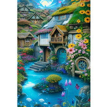 Load image into Gallery viewer, Scenic Cottage (40*60CM ) 11CT 3 Stamped Cross Stitch
