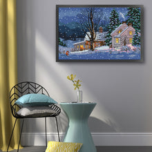 Load image into Gallery viewer, Snowy Night (30*21CM ) 14CT 2 Stamped Cross Stitch
