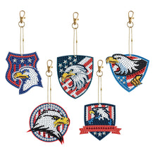 Load image into Gallery viewer, Double Sided Diamond Art Ornament Special Shape Owl (5PCS Eagle Badge)
