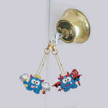Load image into Gallery viewer, Double Sided Diamond Art Ornament Special Shape Owl (5PCS Blue Monster)
