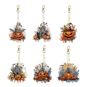 Double Sided Diamond Art Ornament Special Shape Owl (6PCS Odd Pumpkin)