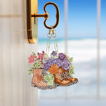 Load image into Gallery viewer, Double Sided Diamond Art Ornament Special Shape Owl (6PCS Flower Boots)
