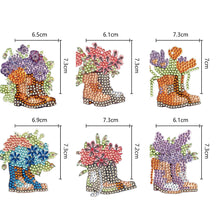 Load image into Gallery viewer, Double Sided Diamond Art Ornament Special Shape Owl (6PCS Flower Boots)
