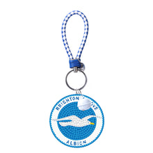 Load image into Gallery viewer, Double Sided Full Drill Keyring Diamond Keychains Pendant (Brighton FC)
