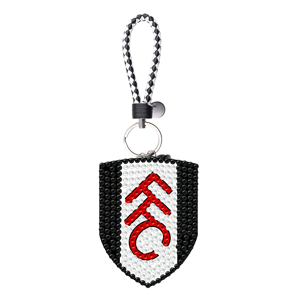 Double Sided Full Drill Keyring Diamond Keychains Pendant (Fulham FC)