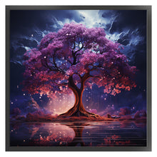 Load image into Gallery viewer, Purple Blooming Tree (50*50CM ) 14CT 2 Stamped Cross Stitch
