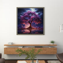 Load image into Gallery viewer, Purple Blooming Tree (50*50CM ) 14CT 2 Stamped Cross Stitch

