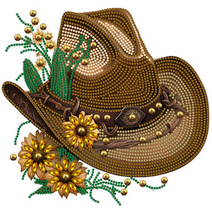 Cowboy Hat 30*30CM(Canvas) Partial Special Shaped Drill Diamond Painting