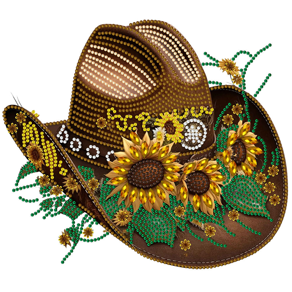 Cowboy Hat 30*30CM(Canvas) Partial Special Shaped Drill Diamond Painting